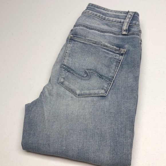 Silver Jeans Women's Skinny Jeans - Light Blue - Picture 1 of 12